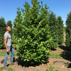 Grote Laurierkers (Prunus Laurocerasus 'Rotundifolia') -Groen Dome Verkoopwinkel prunus l rot 300350 x150 br
